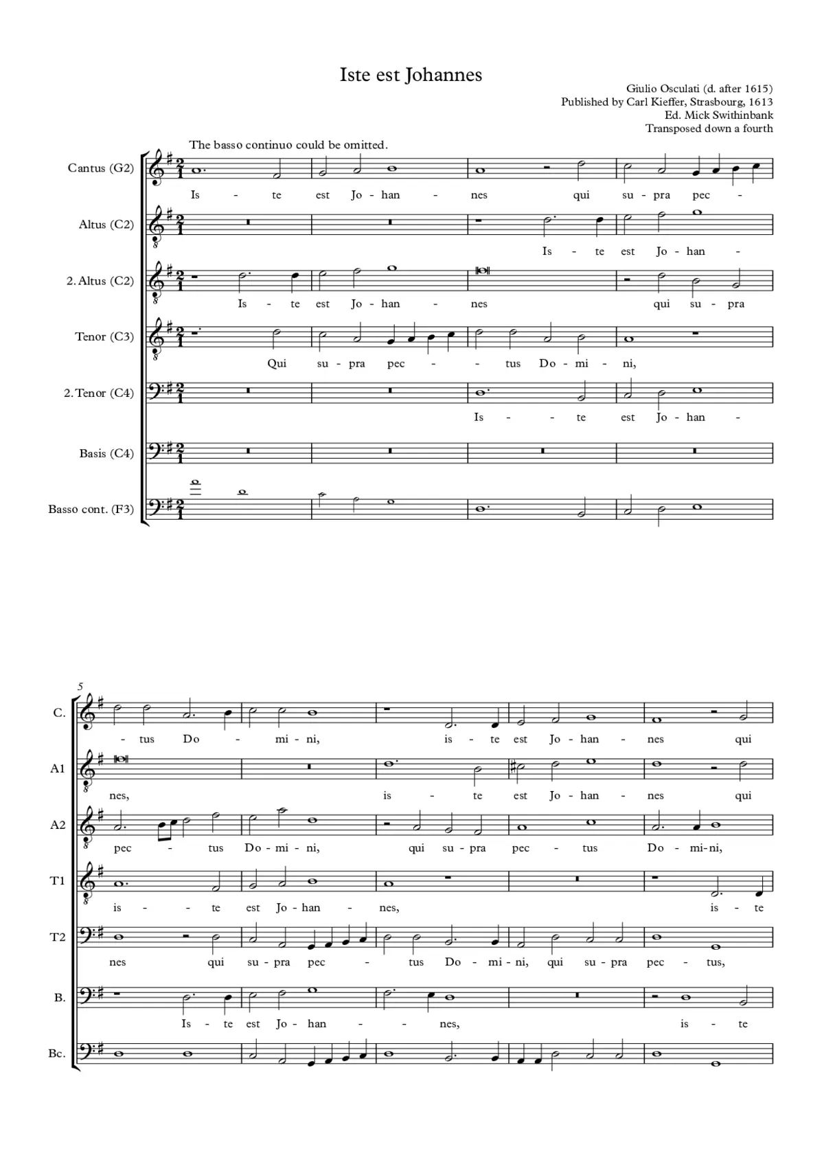 Iste est Johannes - Page 1