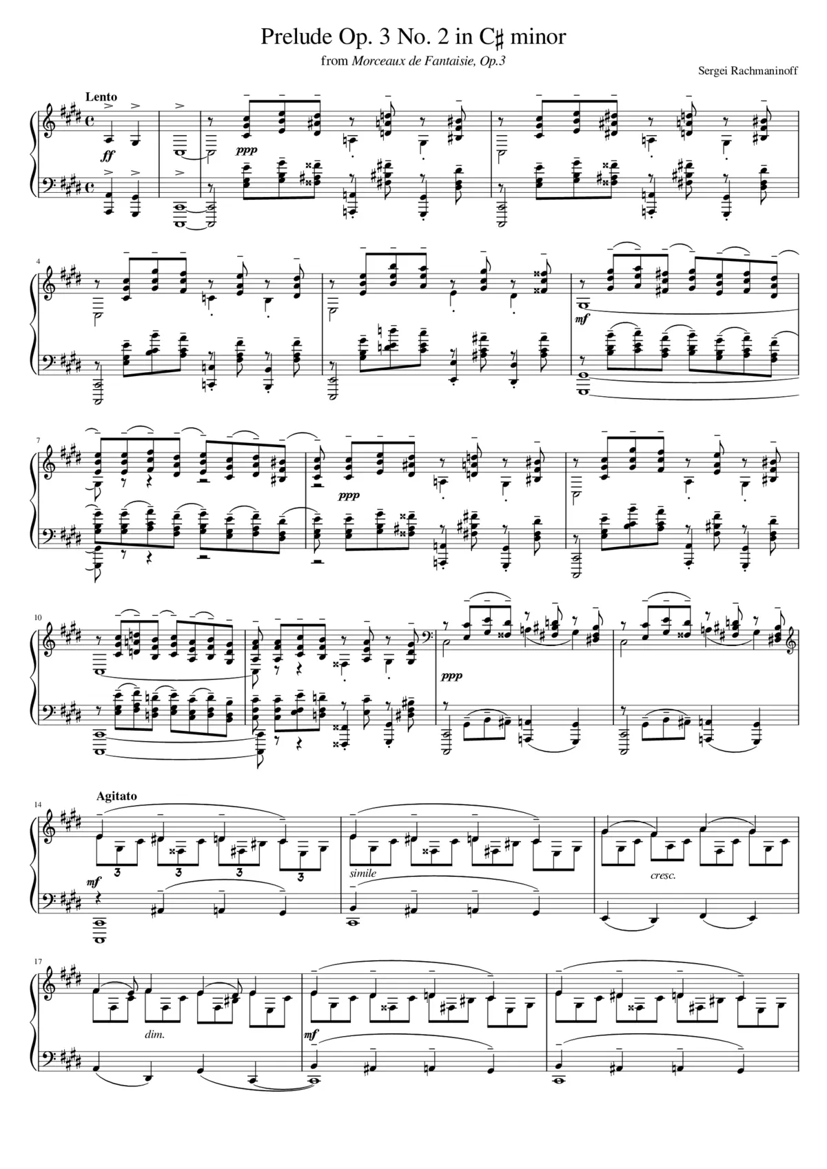 Morceaux de fantaisie Op.3 - Page 1