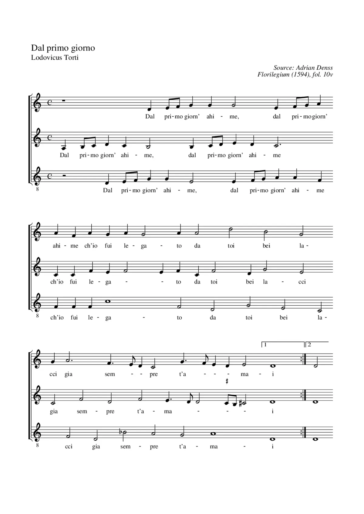 Dal primo giorno - Page 1