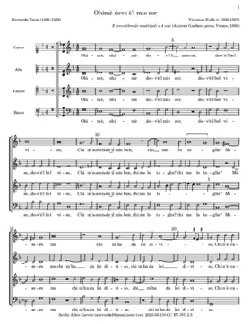 Ohimè dove è'l mio cor