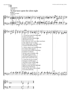 Ye that have spent the silent night