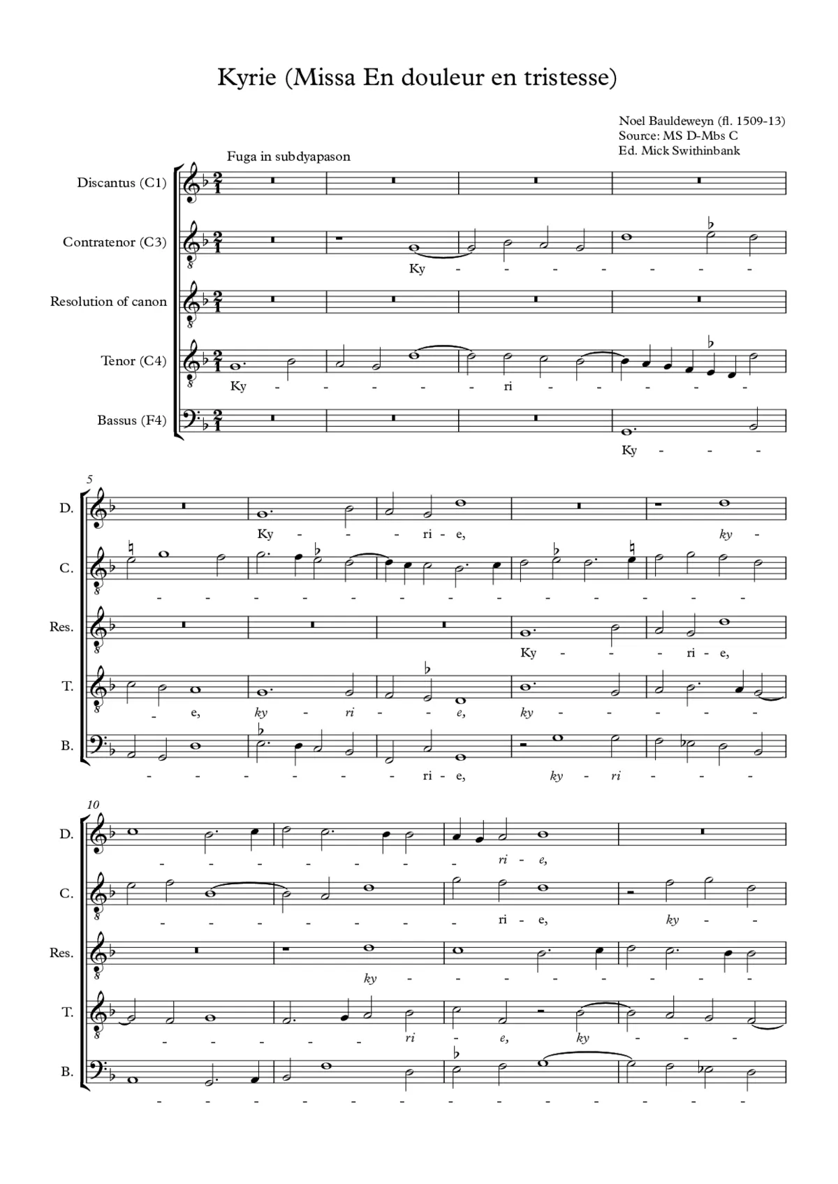 Kyrie (En douleur en tristesse) - Page 1