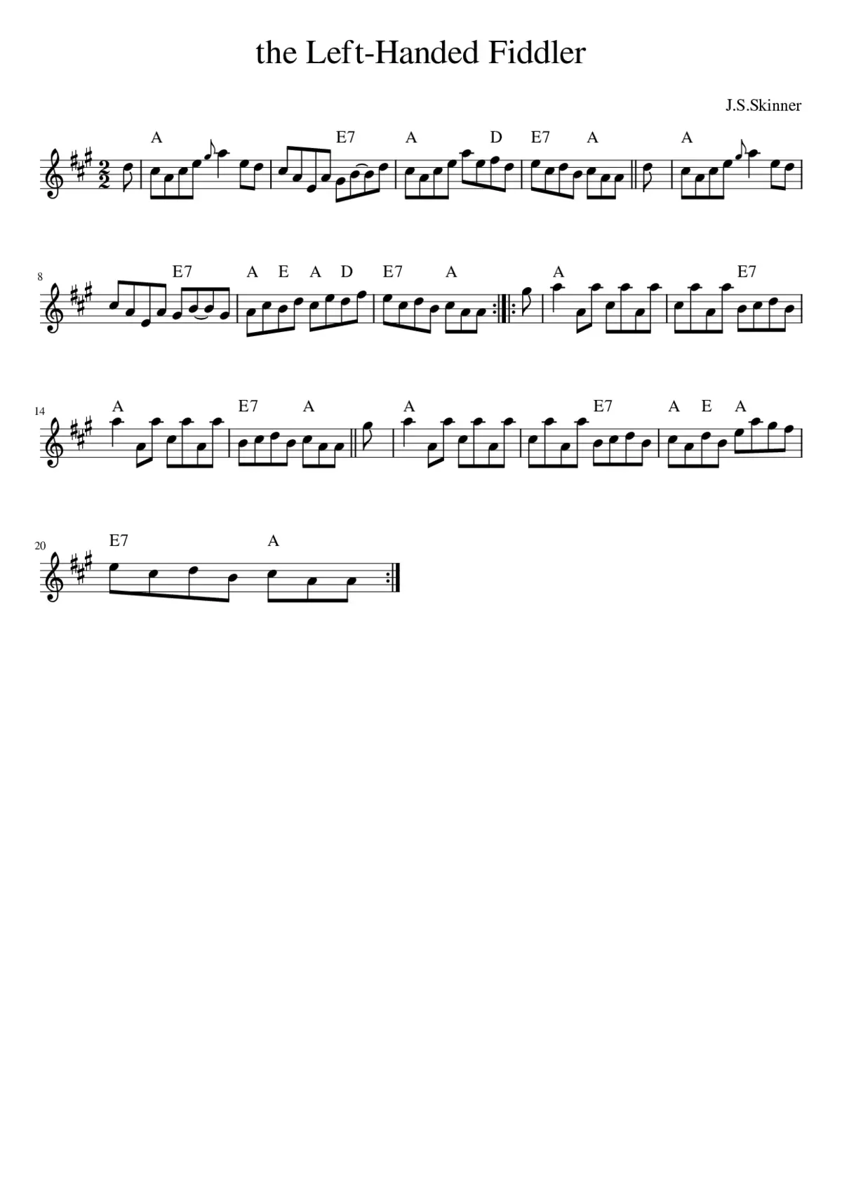 The Left-Handed Fiddler - Page 1