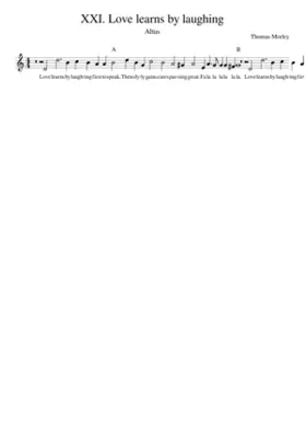 XXI. Love learns by laughing