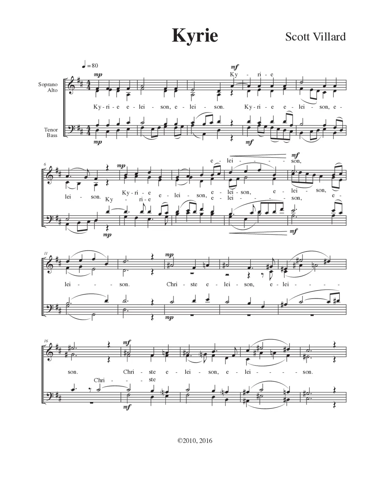 Kyrie (2010) - Page 1