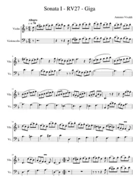 Sonata for Violin and bc op.1 n.1 RV27