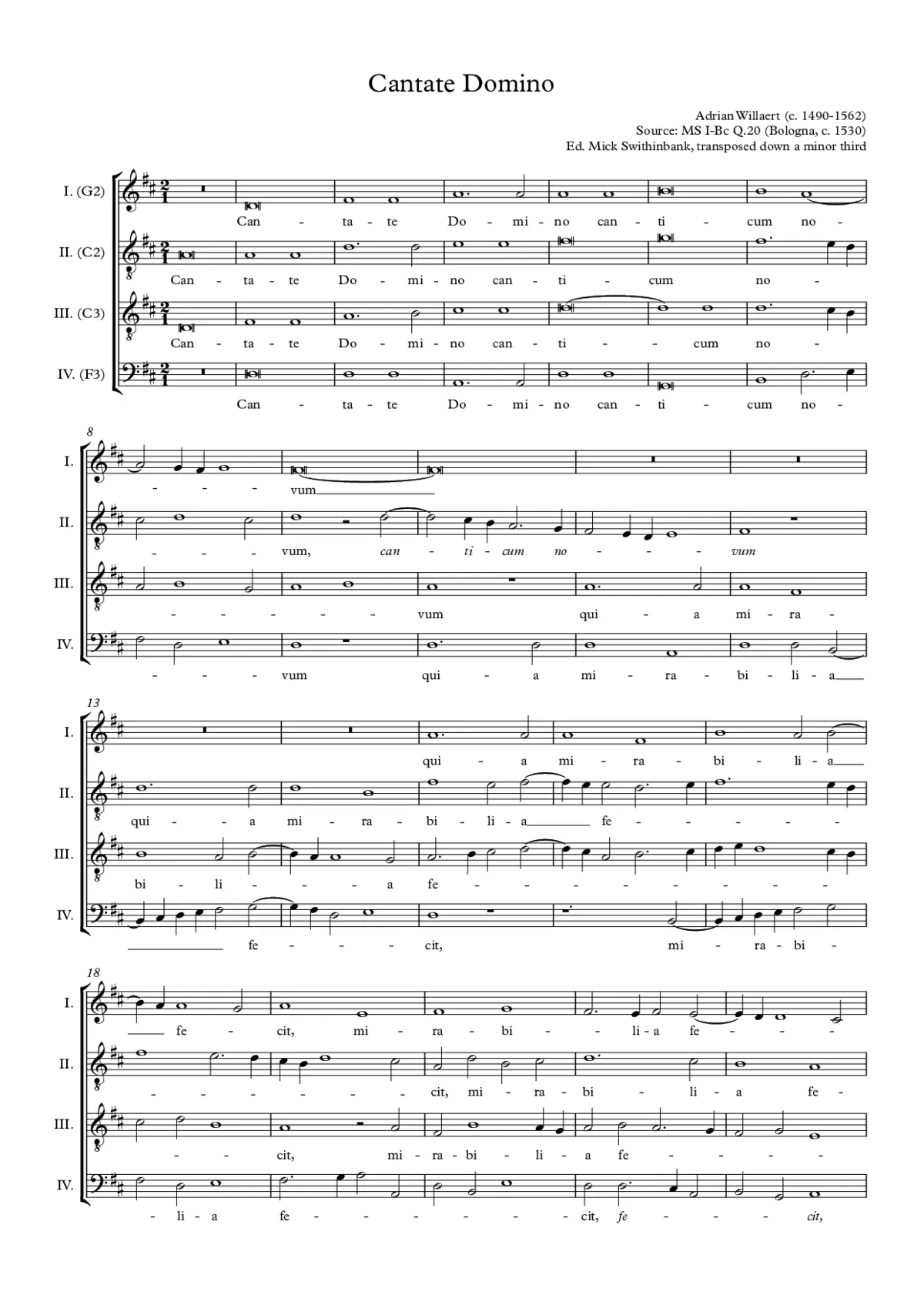 Cantate Domino - Page 1