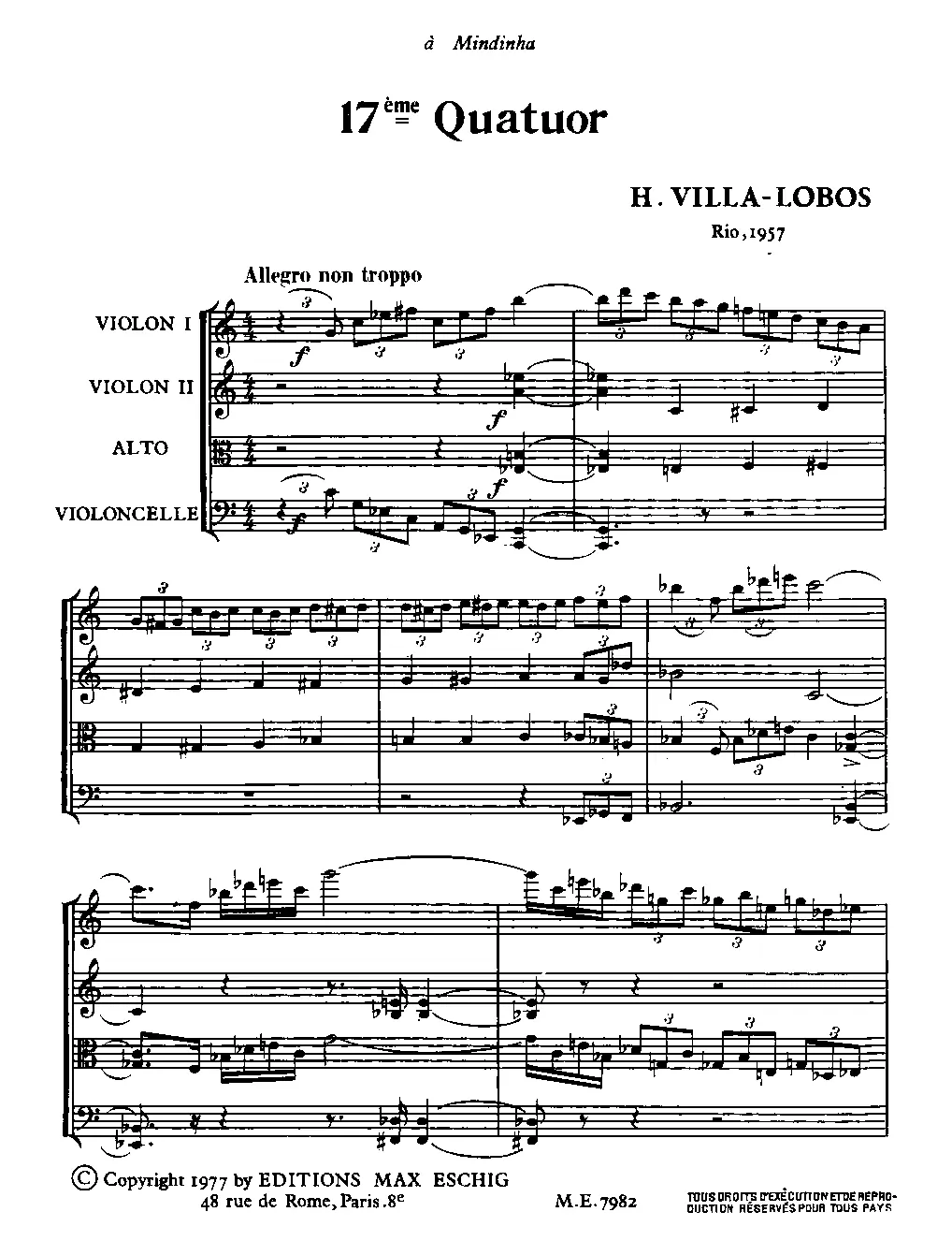 String Quartet No.17 - Page 1
