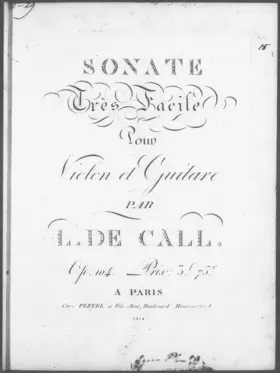 Sonate très facile pour Violon et Guitare