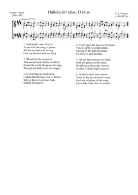 Hallelujah! raise, O raise