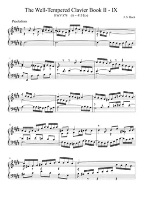 Prelude and Fugue in E major BWV 878