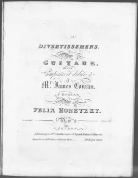 Divertissemens pour Guitare seule