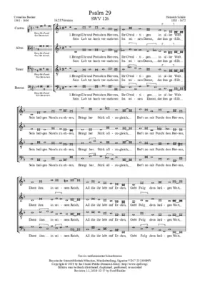Bring Ehr und Preis dem Herren, SWV 126