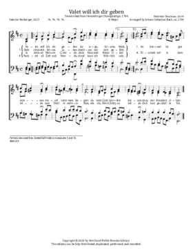 Valet will ich wir geben, BWV 415