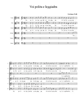 Voi polita e leggiadra