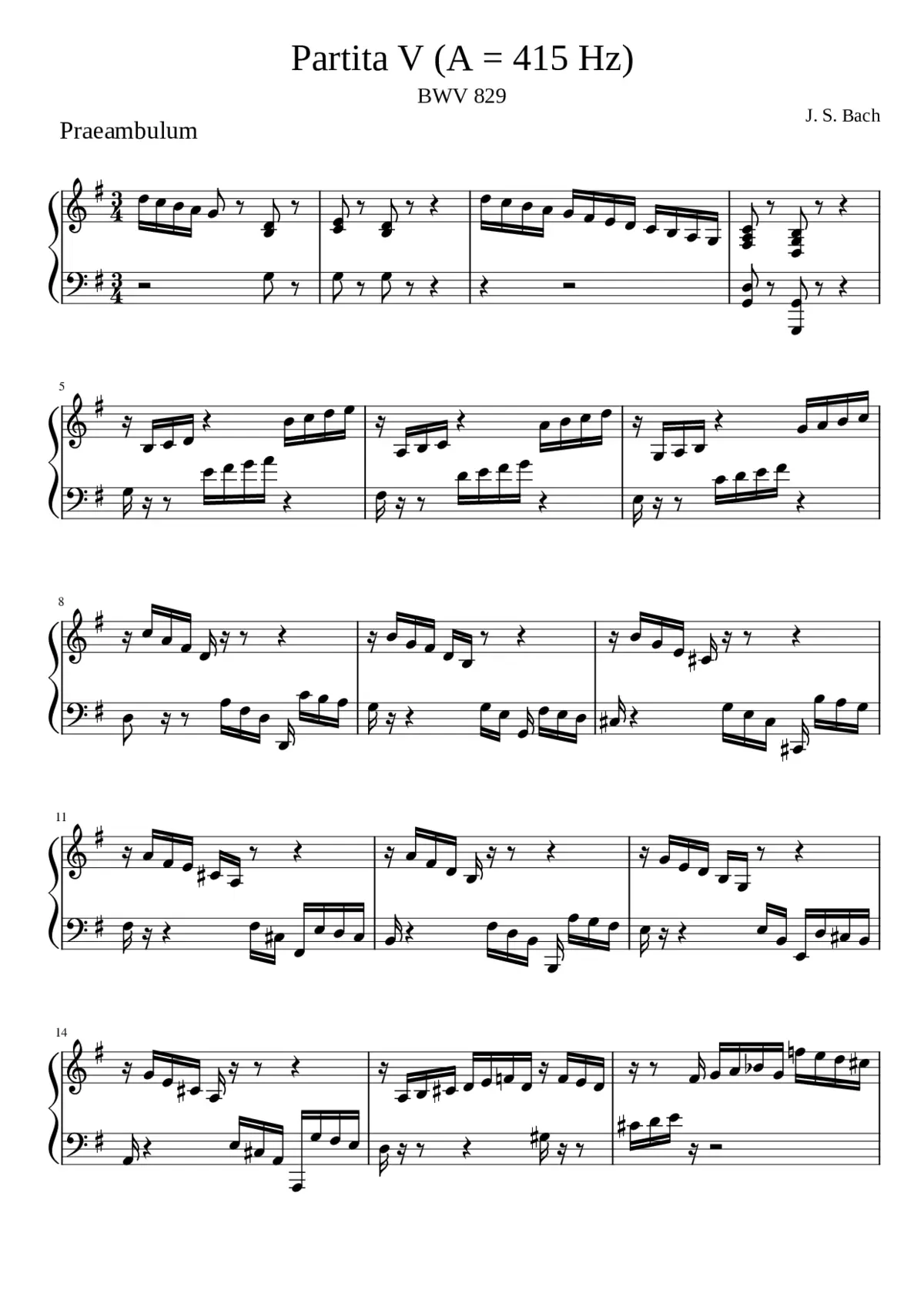 Partita in G major BWV 829 - Page 1