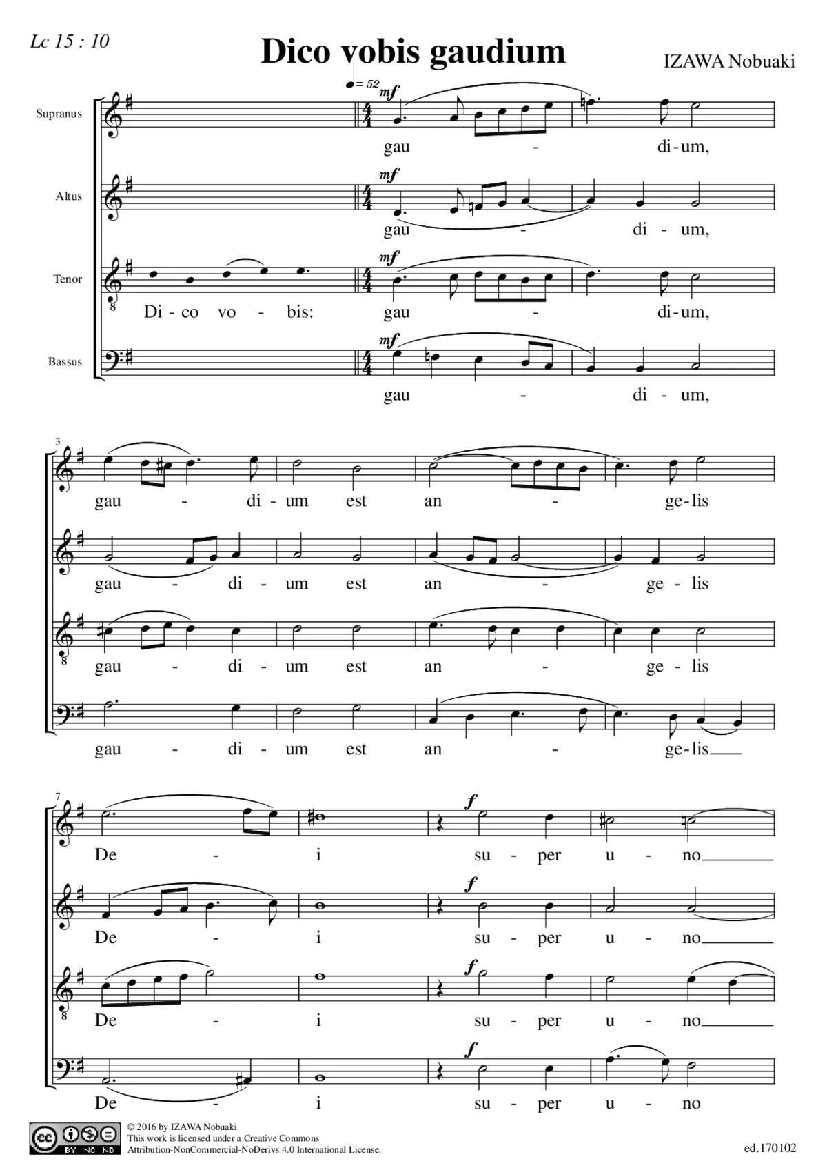 Dico vobis gaudium - Page 1