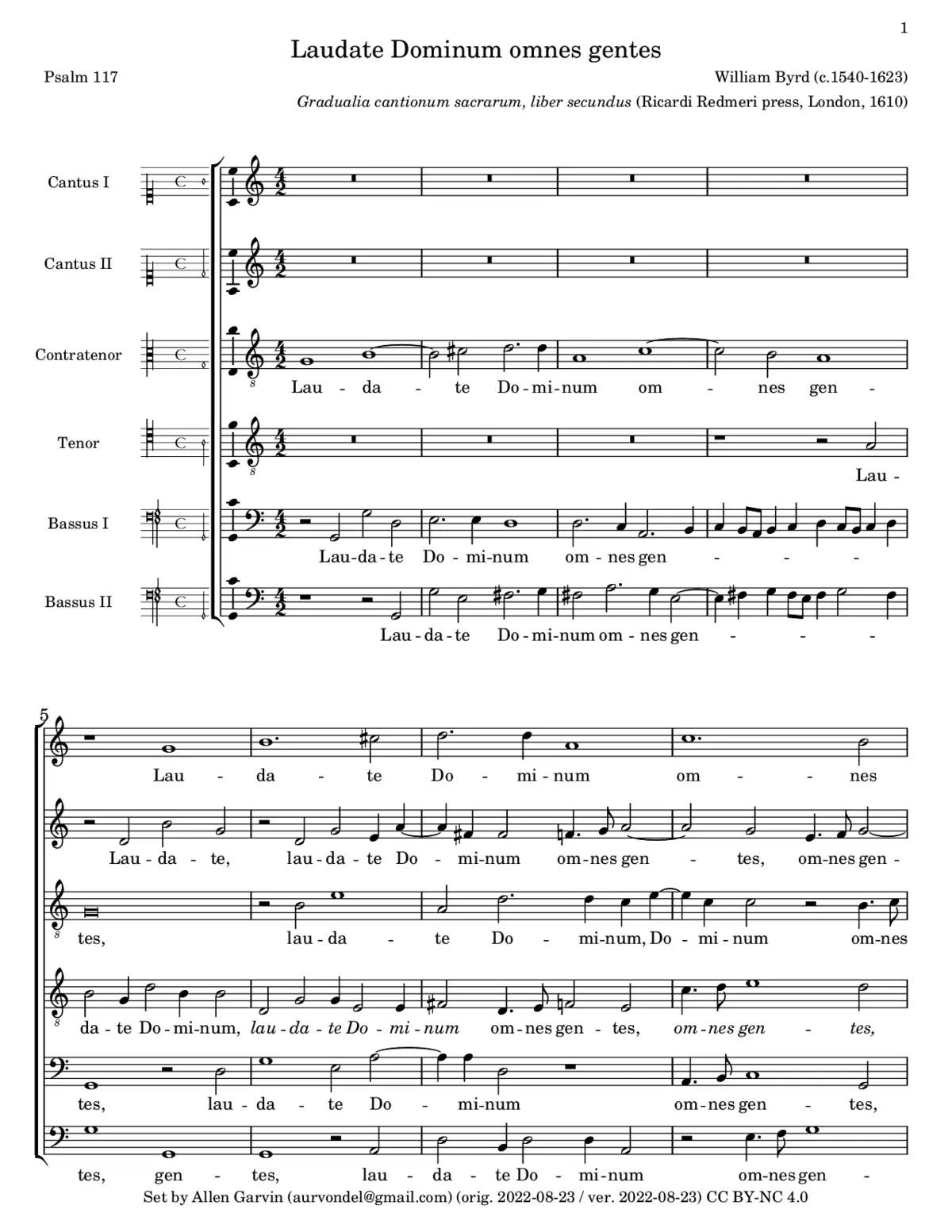 Laudate Dominum omnes gentes - Page 1