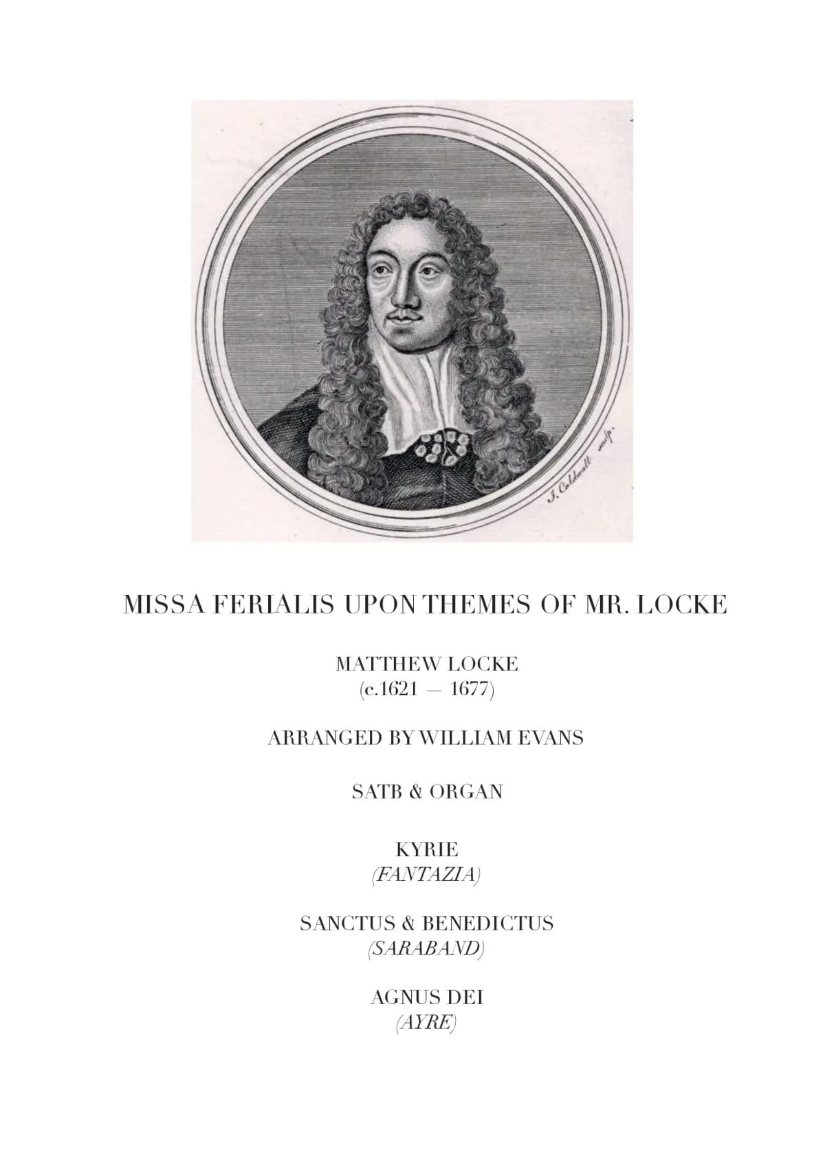 Missa ferialis upon themes of Mr. Locke - Page 1