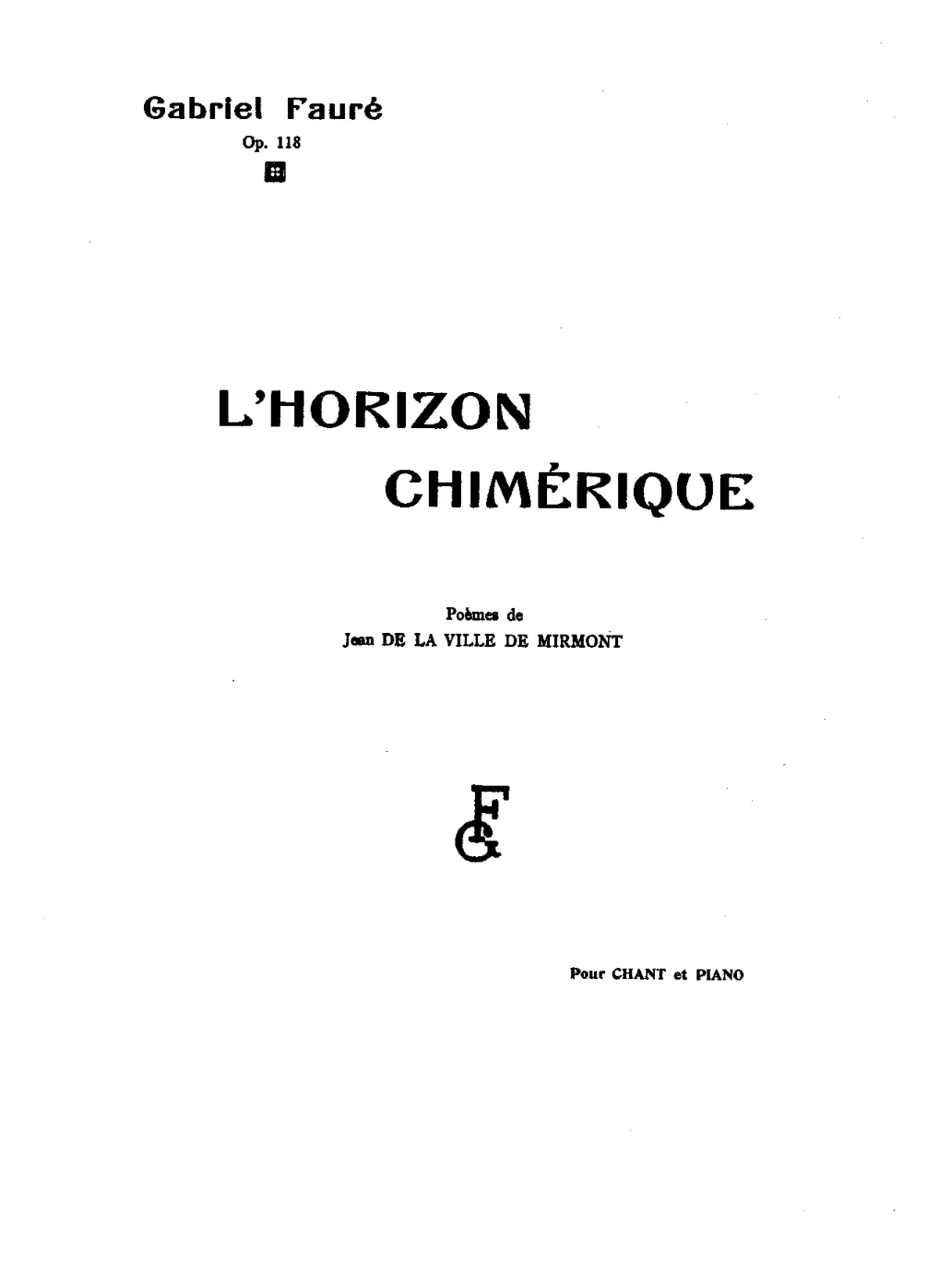 L'horizon chimérique - Page 1