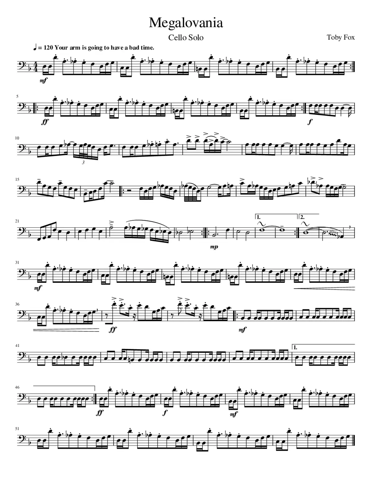 Megalovania - Page 1