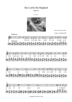 The Lord is my shepherd