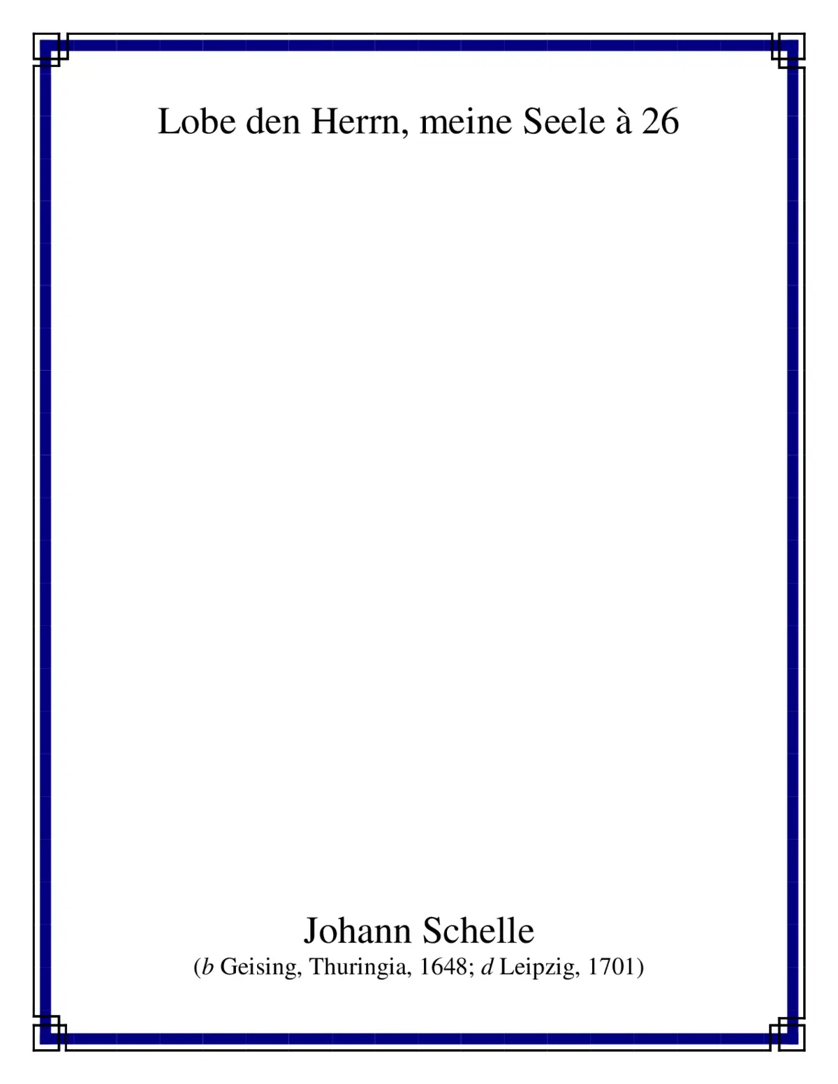Lobe den Herrn, meine Seele - Page 1
