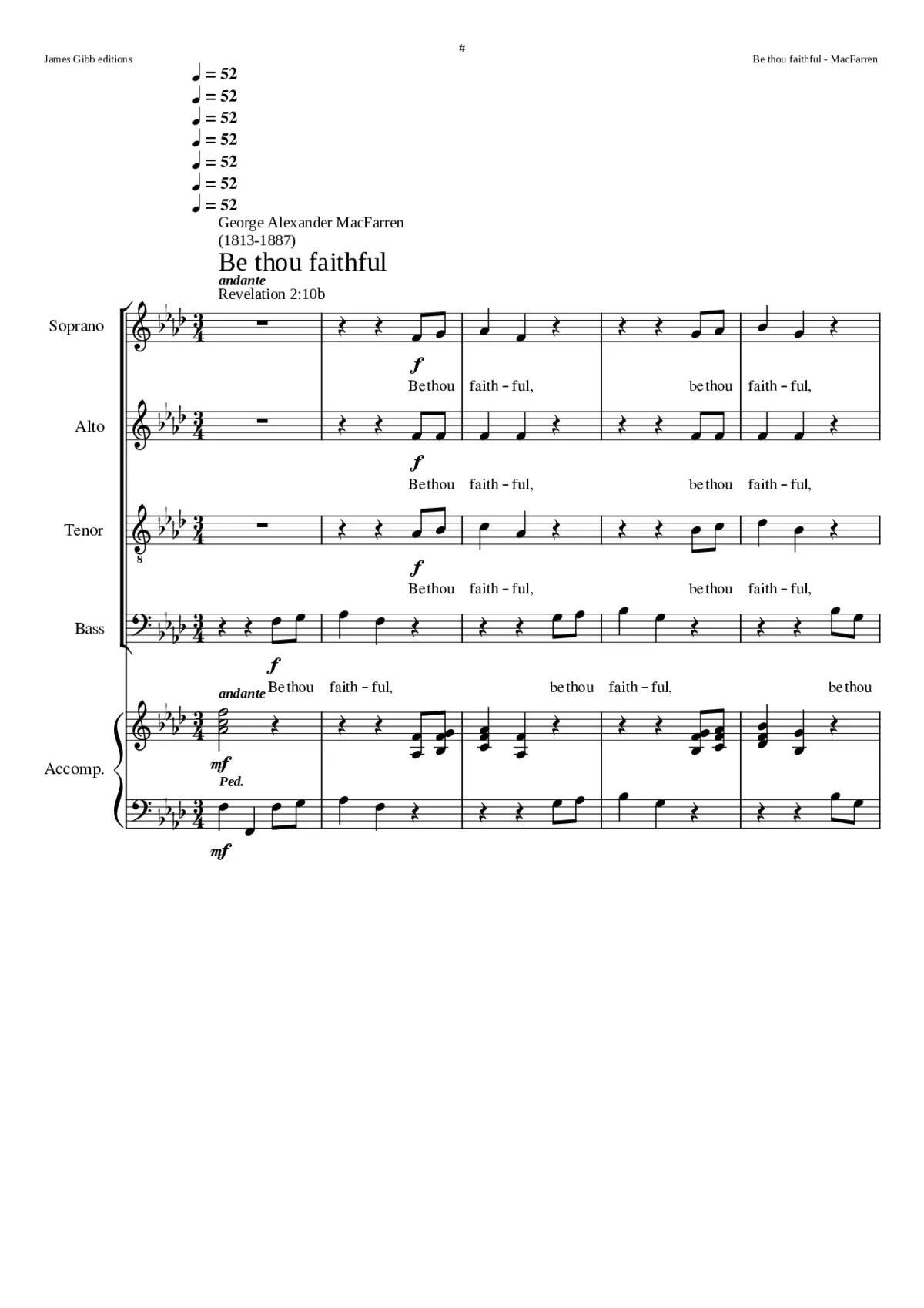 Be thou faithful - Page 1