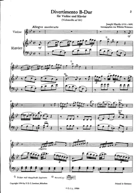 Piano Trio in B-flat major, Hob.XV:38