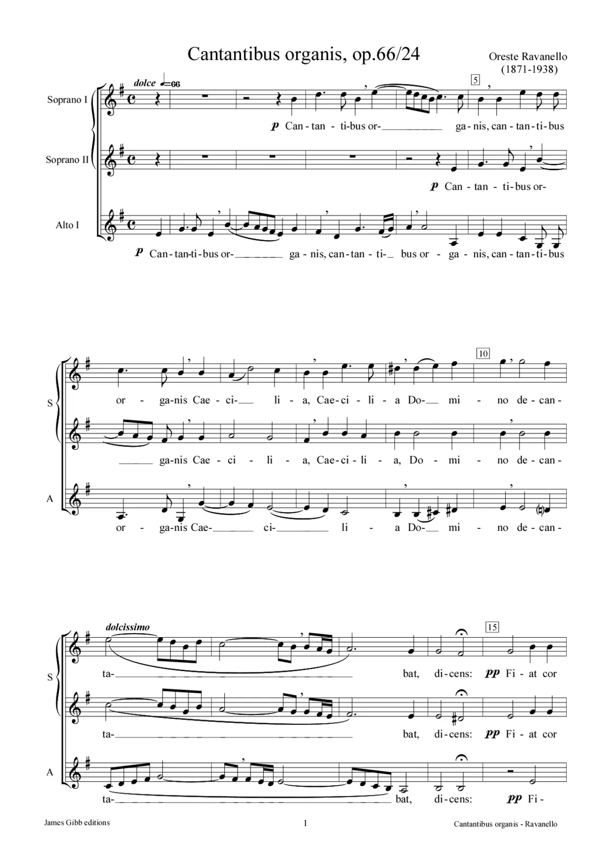 Cantantibus organis, op. 66/24 - Page 1