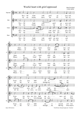 Woeful heart with grief oppressed