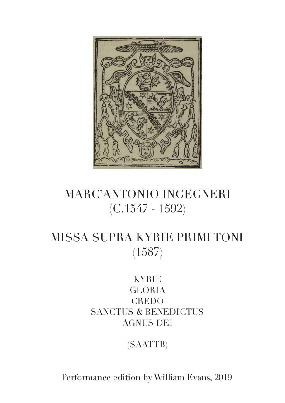 Missa supra Kyrie Primi Toni - Page 1