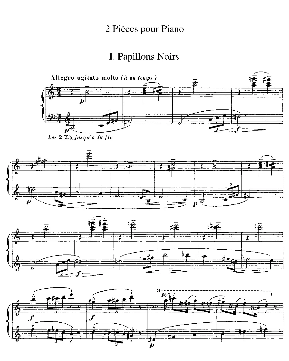 Deux pièces pour piano - Page 1