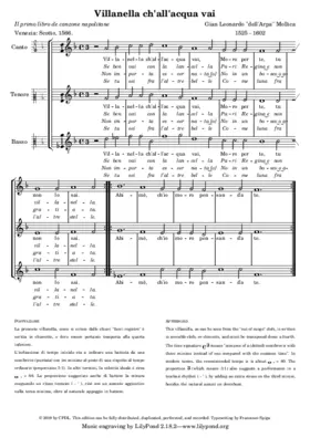 Villanella ch'all'acqua vai