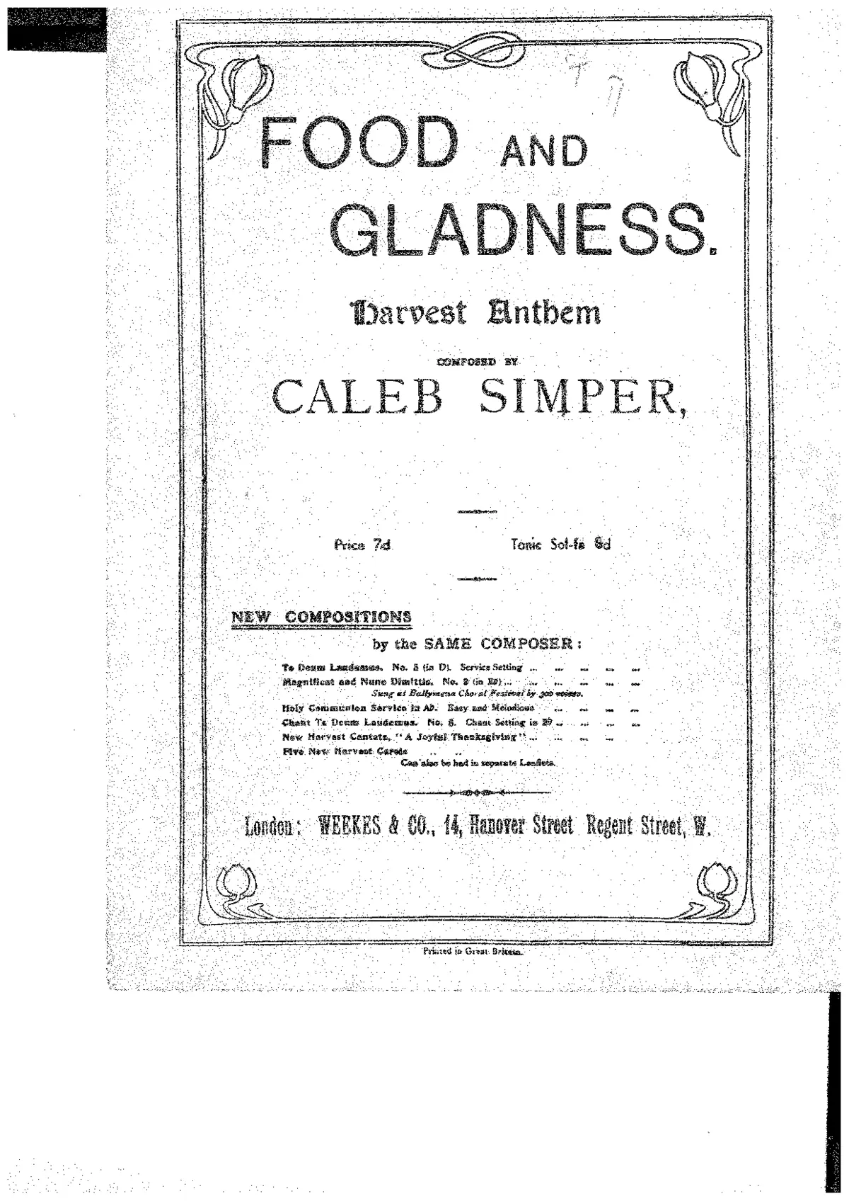 Food and Gladness - Page 1
