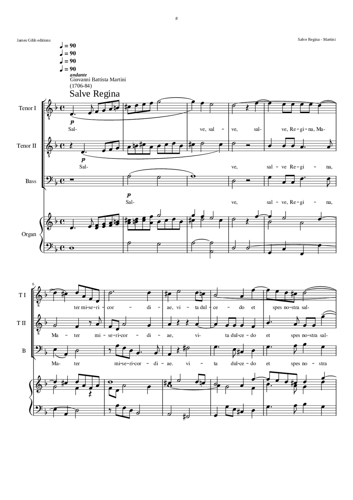 Salve Regina (a 3 in d minor) - Page 1