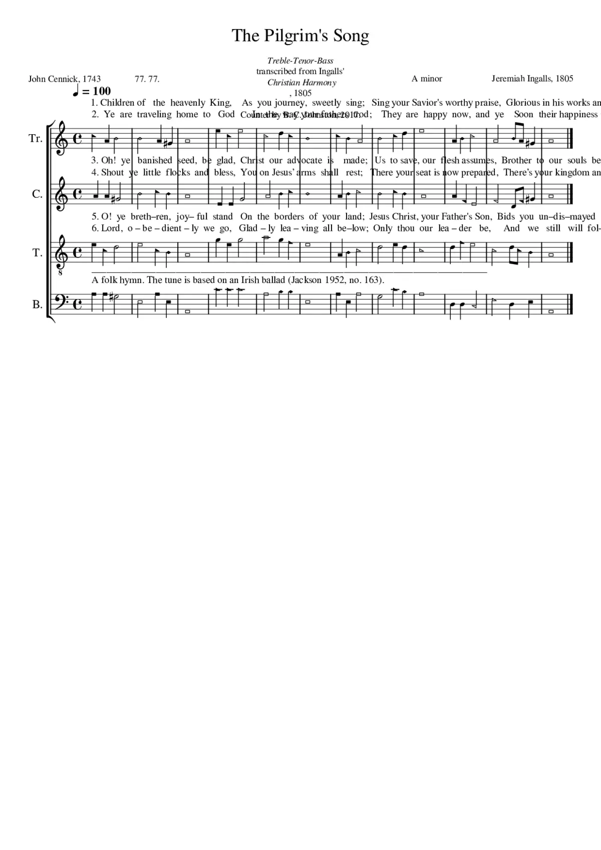 The Pilgrim's Song - Page 1