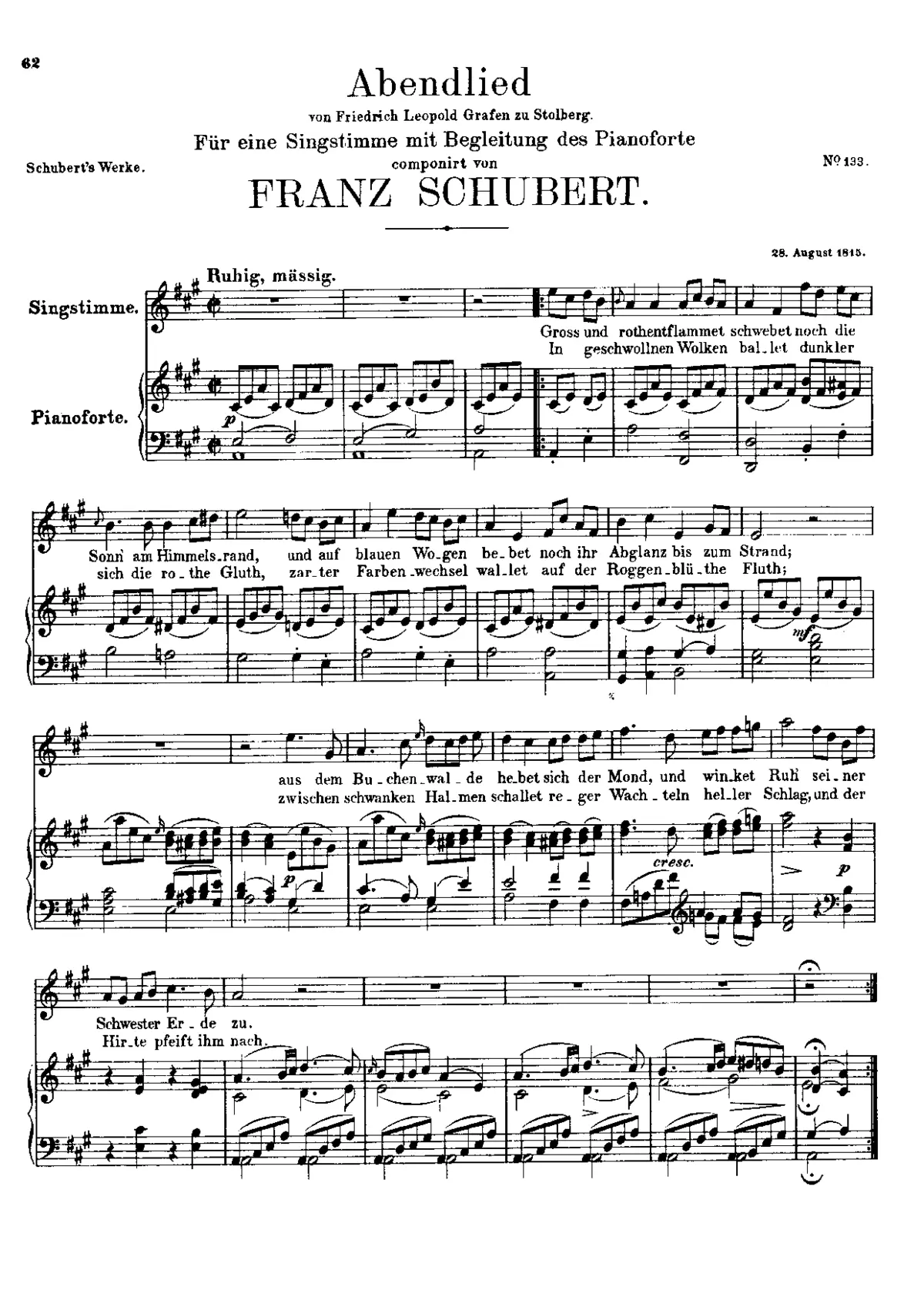 Abendlied - Page 1