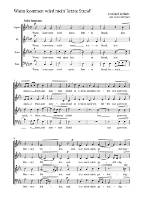 Wann kommen wird mein' letzte Stund'