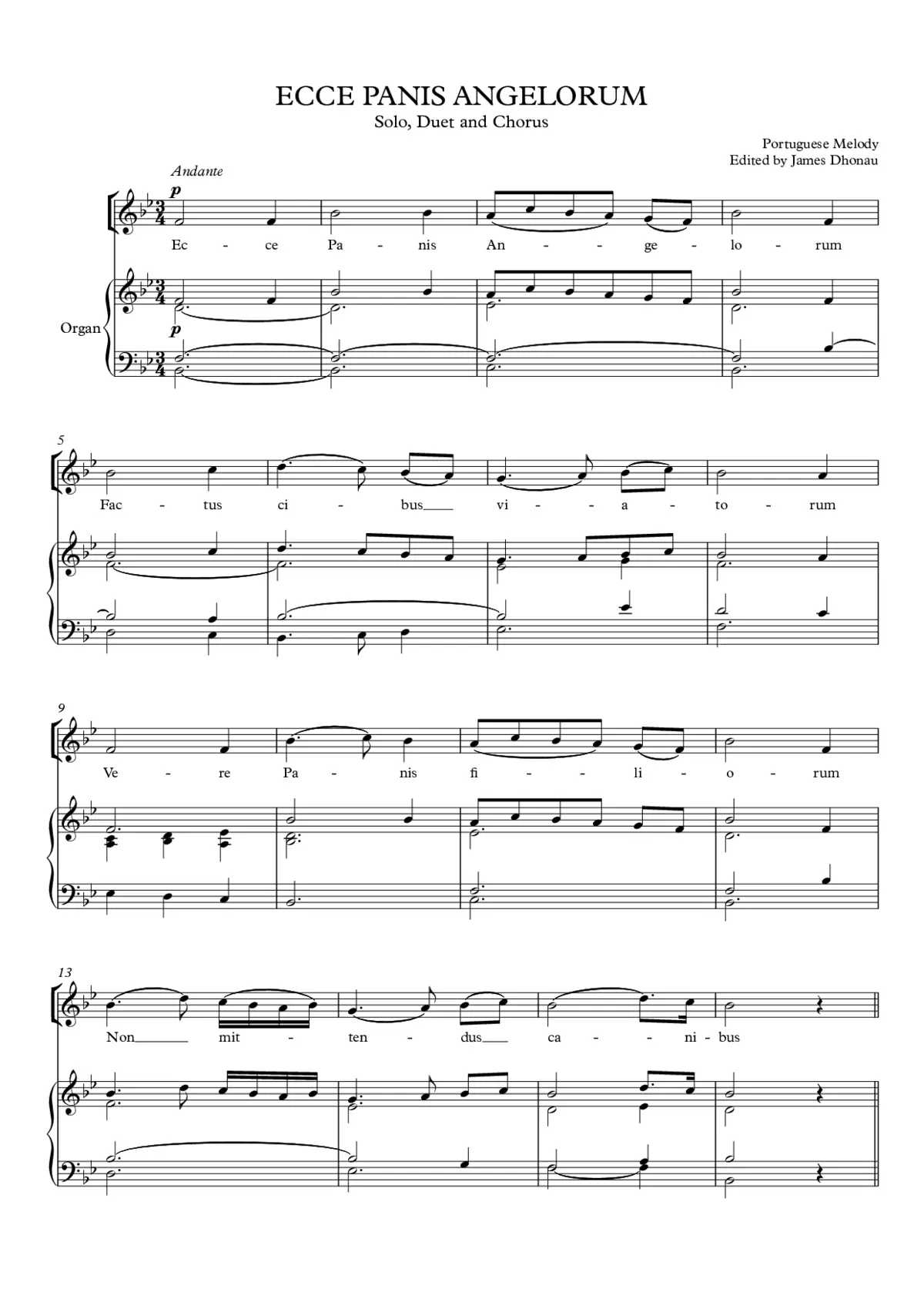 Ecce panis angelorum - Page 1