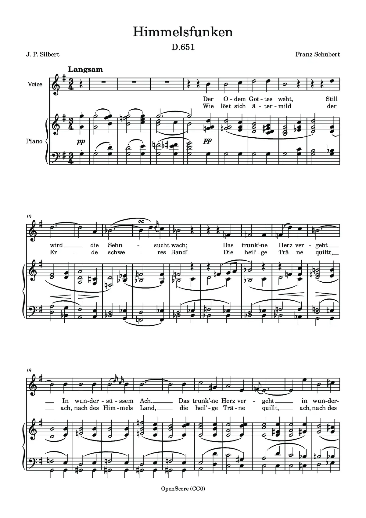 Himmelsfunken, D.651 - Page 1