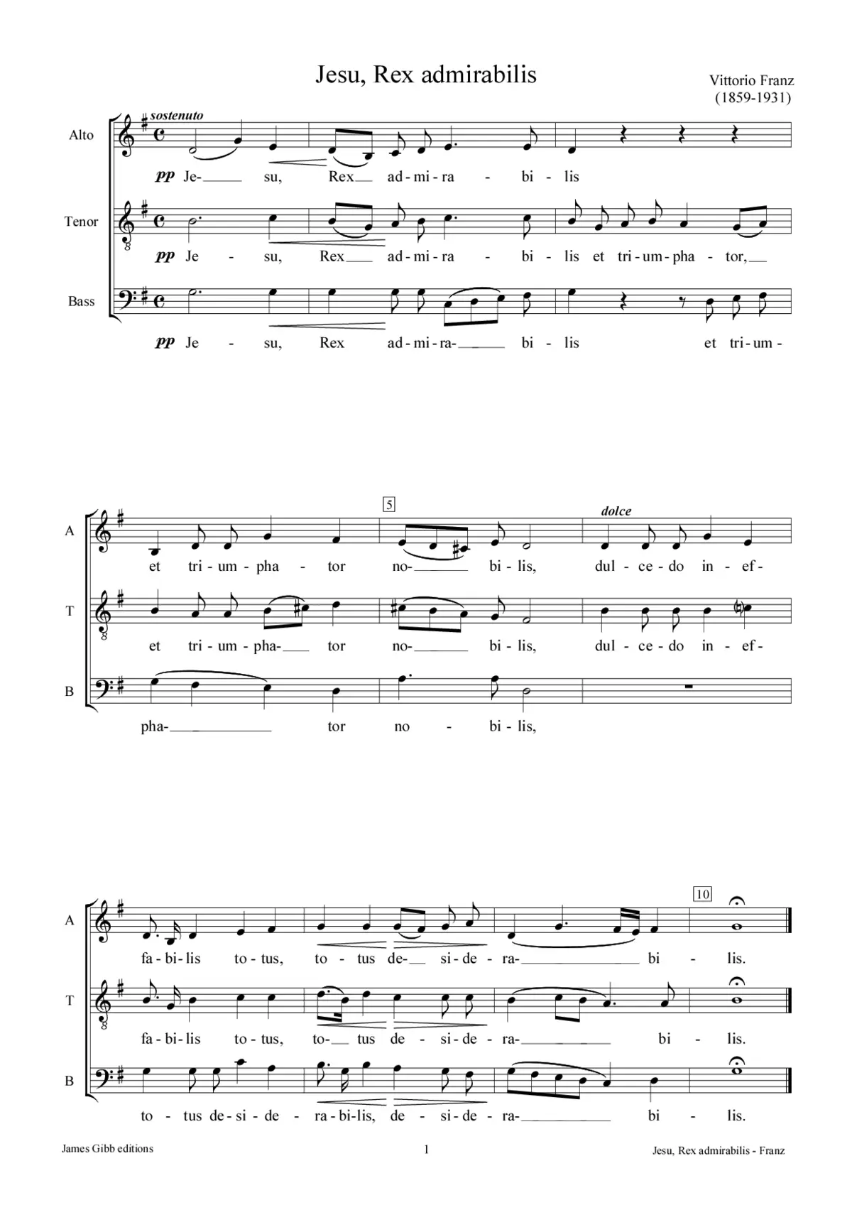 Jesu, Rex admirabilis - Page 1