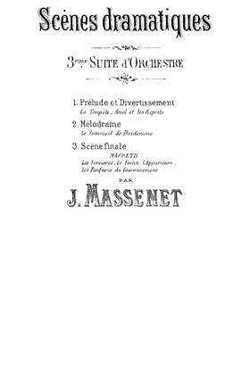 Scènes dramatiques