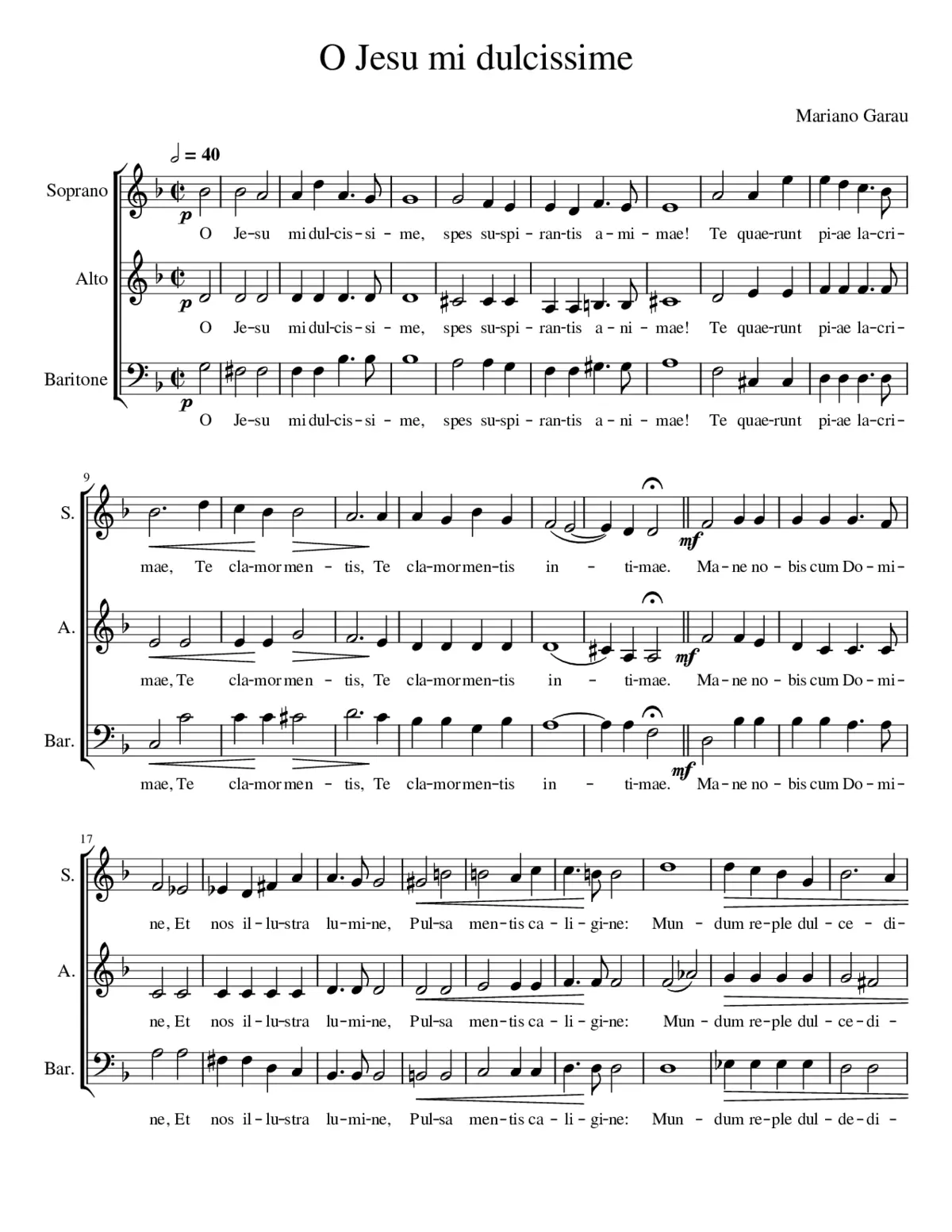 O Jesu mi dulcissime - Page 1