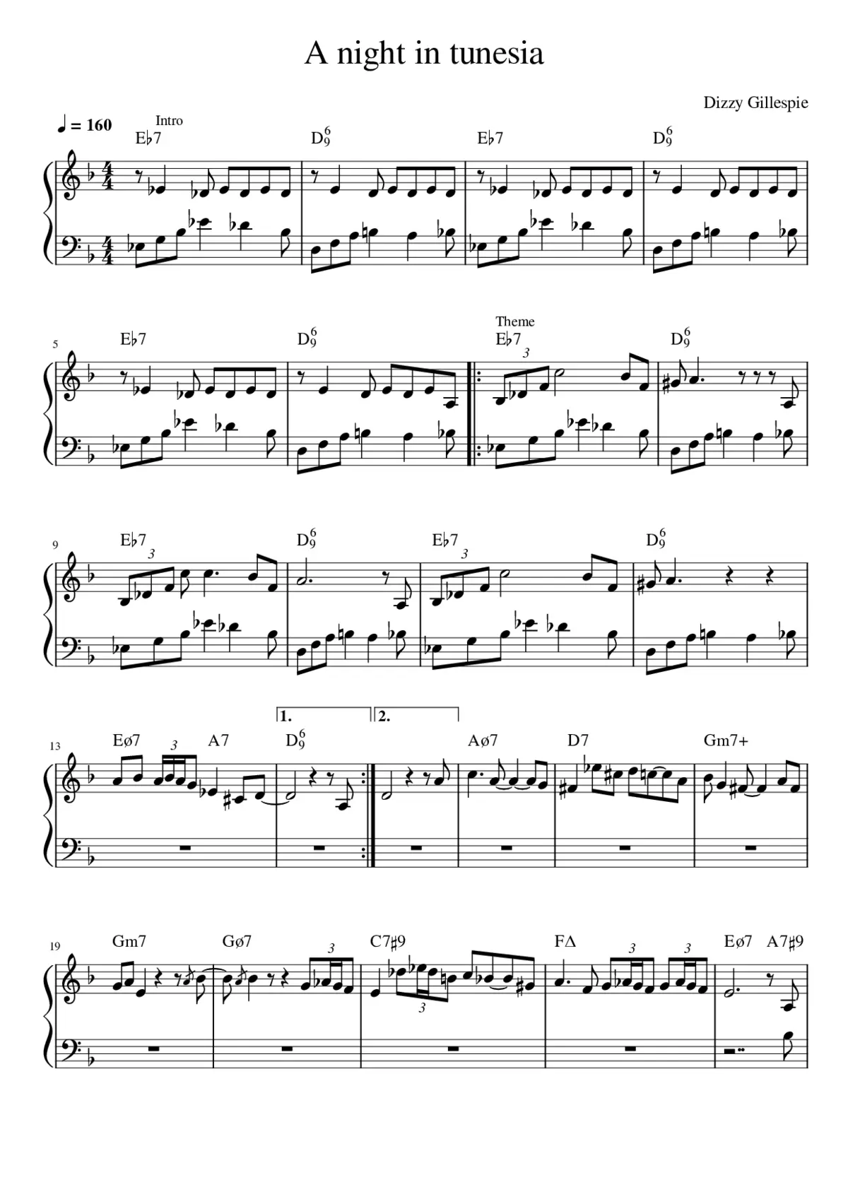 A Night in Tunesia - Page 1