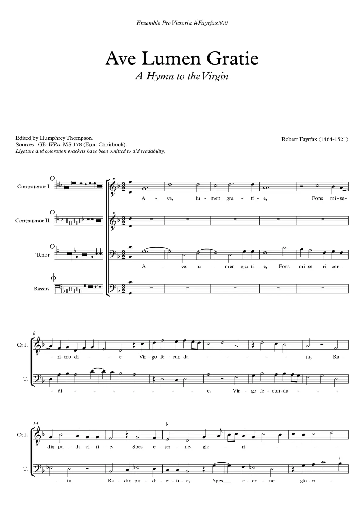 Ave lumen gratiae - Page 1