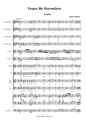 Latinische Vesper für Herrenfeste