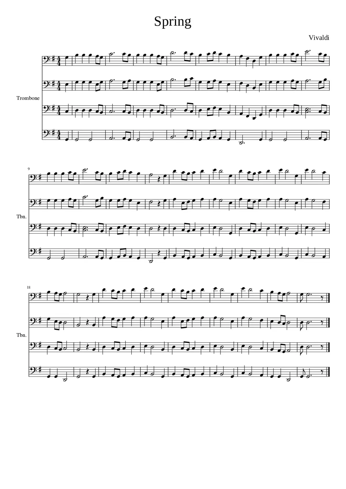 Vivaldi's Spring - Page 1