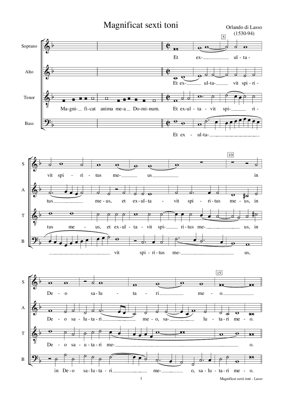 Magnificat sexti toni - Page 1