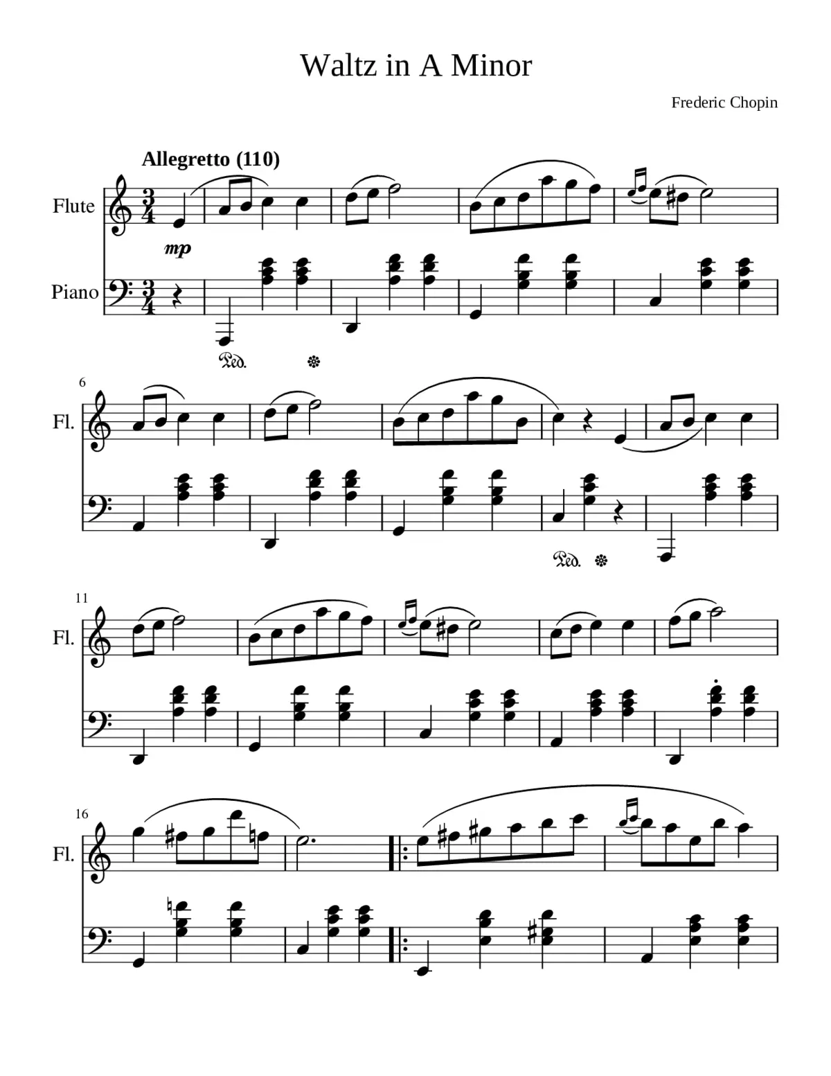 Waltz in A minor B.150 - Page 1